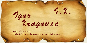 Igor Kragović vizit kartica